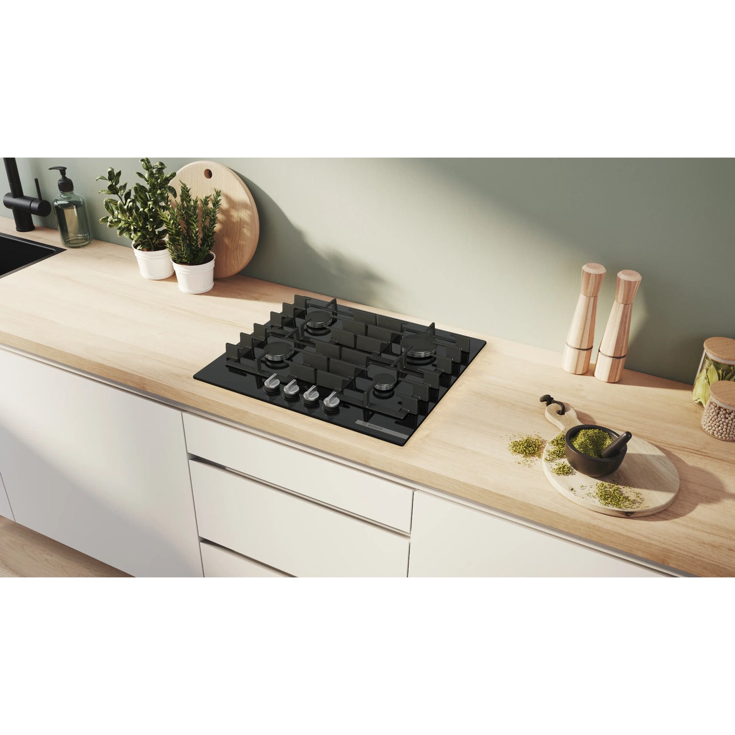 Bosch 60cm 4 Burner Gas On Glass Hob - PPP6A6I40Z