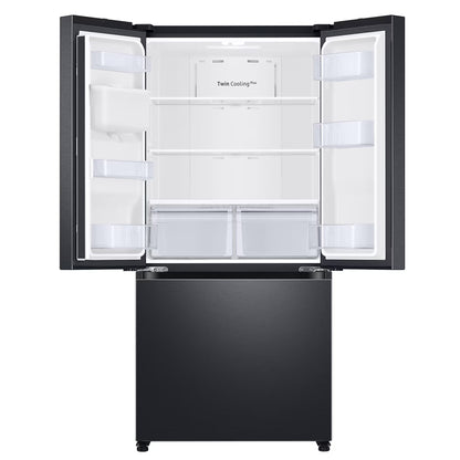 Samsung 470L French Door Side by Side Fridge/Freezer - Gentle Black - RF49A5202B1