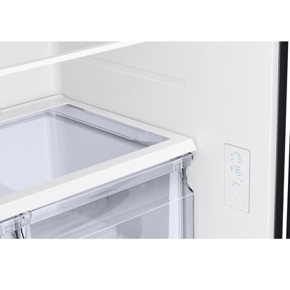 Samsung 470L French Door Side by Side Fridge/Freezer - Gentle Black - RF49A5202B1