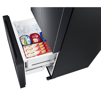 Samsung 470L French Door Side by Side Fridge/Freezer - Gentle Black - RF49A5202B1