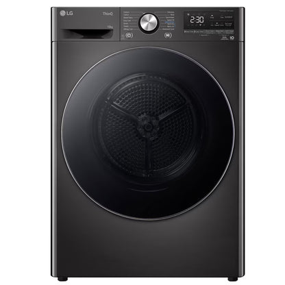 LG 10kg Heat Pump Tumble Dryer - Platinum Black - RH10V9ZV2W