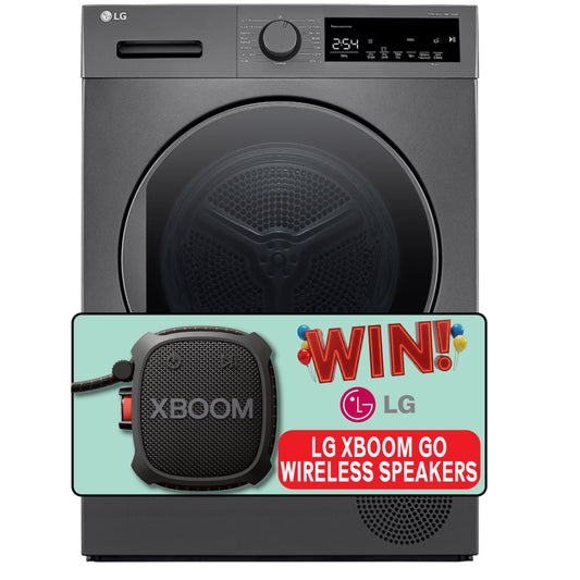 LG 8kg A++ Heat Pump Tumble Dryer - Black - RH80T2SP7RM