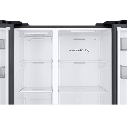 Samsung 564L Side by Side Fridge/Freezer - Gentle Matt Black - RS57DG4000B4FA