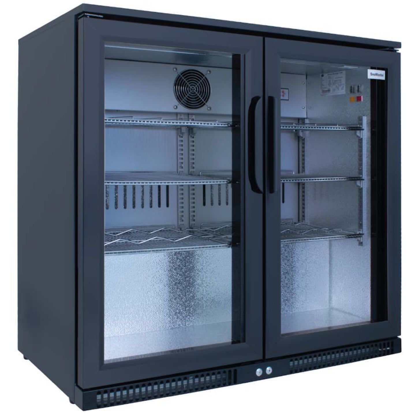 Snomaster 200L Under Counter Double Door Beverage Cooler - Black - SD-220
