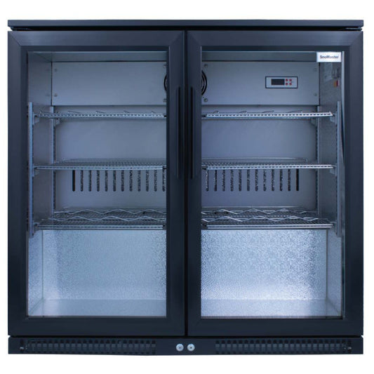 Snomaster 200L Under Counter Double Door Beverage Cooler - Black - SD-220