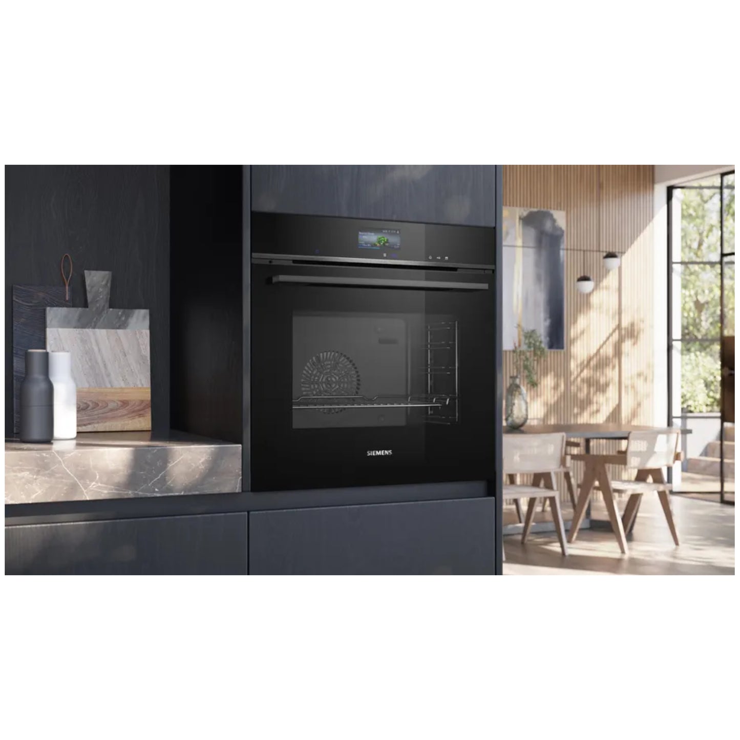 Siemens IQ700 60cm Electric Oven with Steam - Black - HS736G3B1