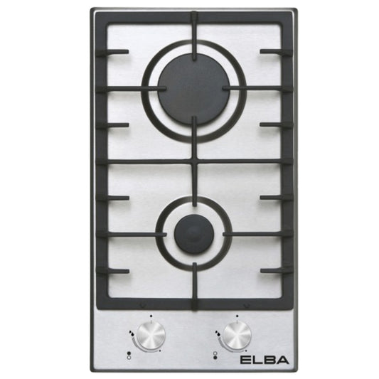 Elba 30cm 2 Burner Gas Hob - Stainless Steel - T30200X
