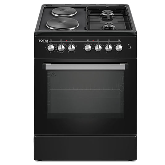 Totai 60cm 2 Burner + 2 Plate Gas/Electric Cooker - T400GE - Stainless Steel