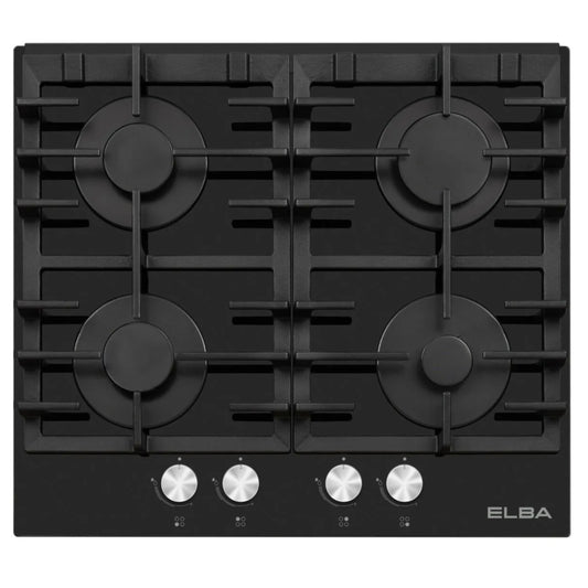 Elba 60cm 4 Burner Gas Hob - Black - T65-450G