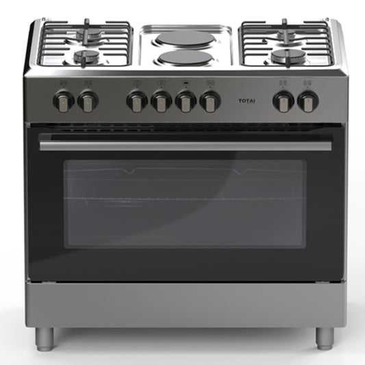 Totai 90cm 4 Burner + 2 Plate Gas/Electric Cooker - Stainless Steel - 03/T900GE