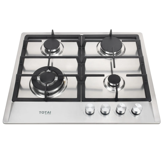 Totai 60cm 4 Burner Gas Hob - Stainless Steel - 02/TS4BNR-SS