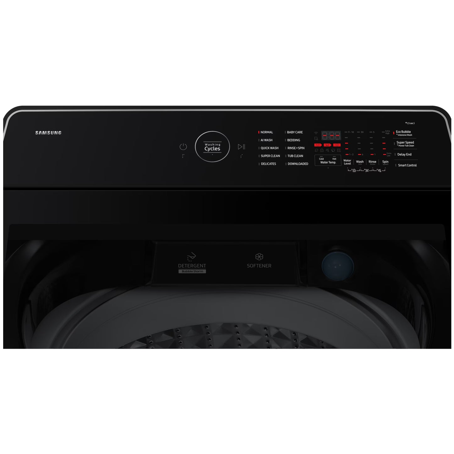 Samsung 19kg AI Top Loader Washing Machine - Black - WA80F19S8BFA
