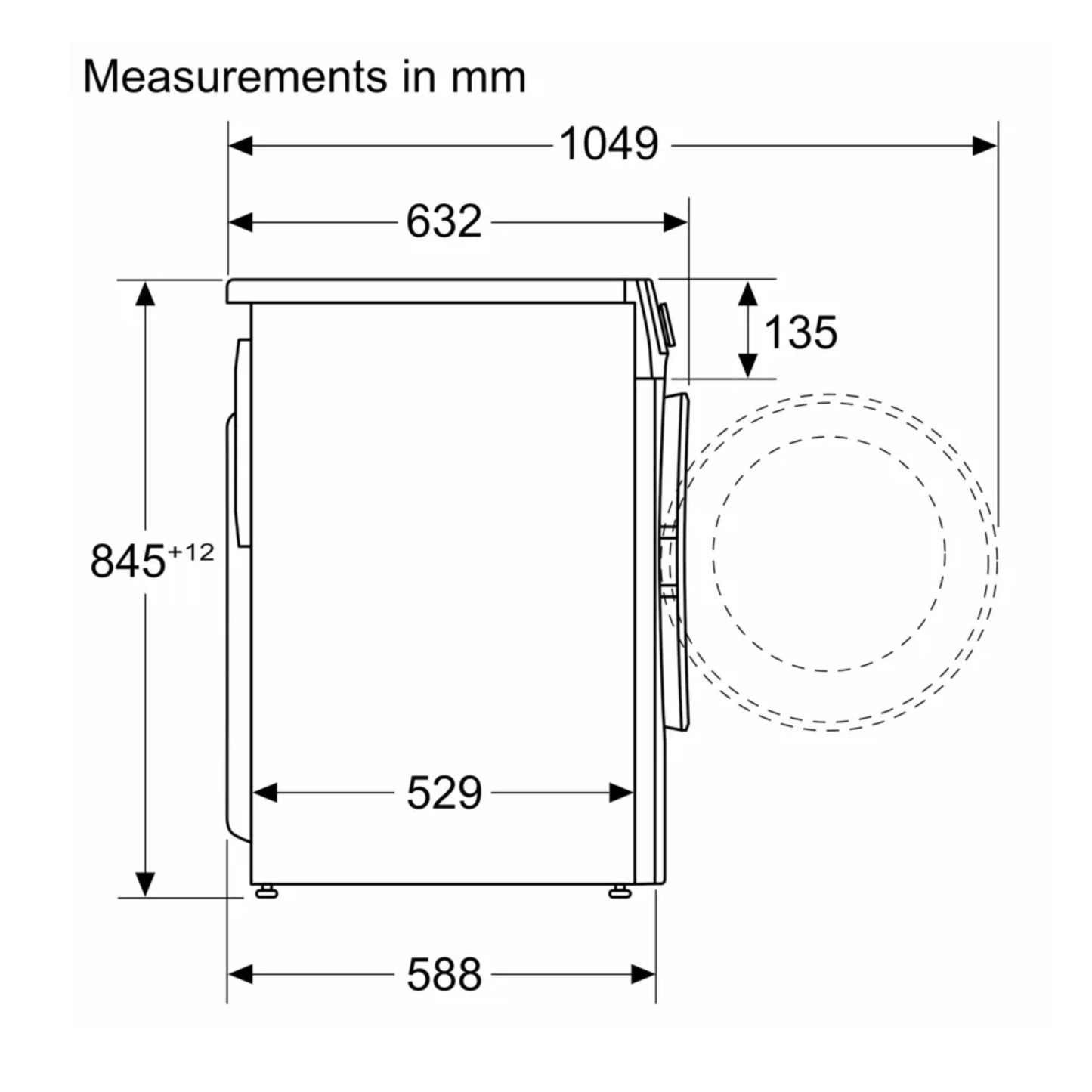 Bosch Serie 4 9kg Front Loader Washing Machine Iron Steam Assist - WGA1440XZA - Inox