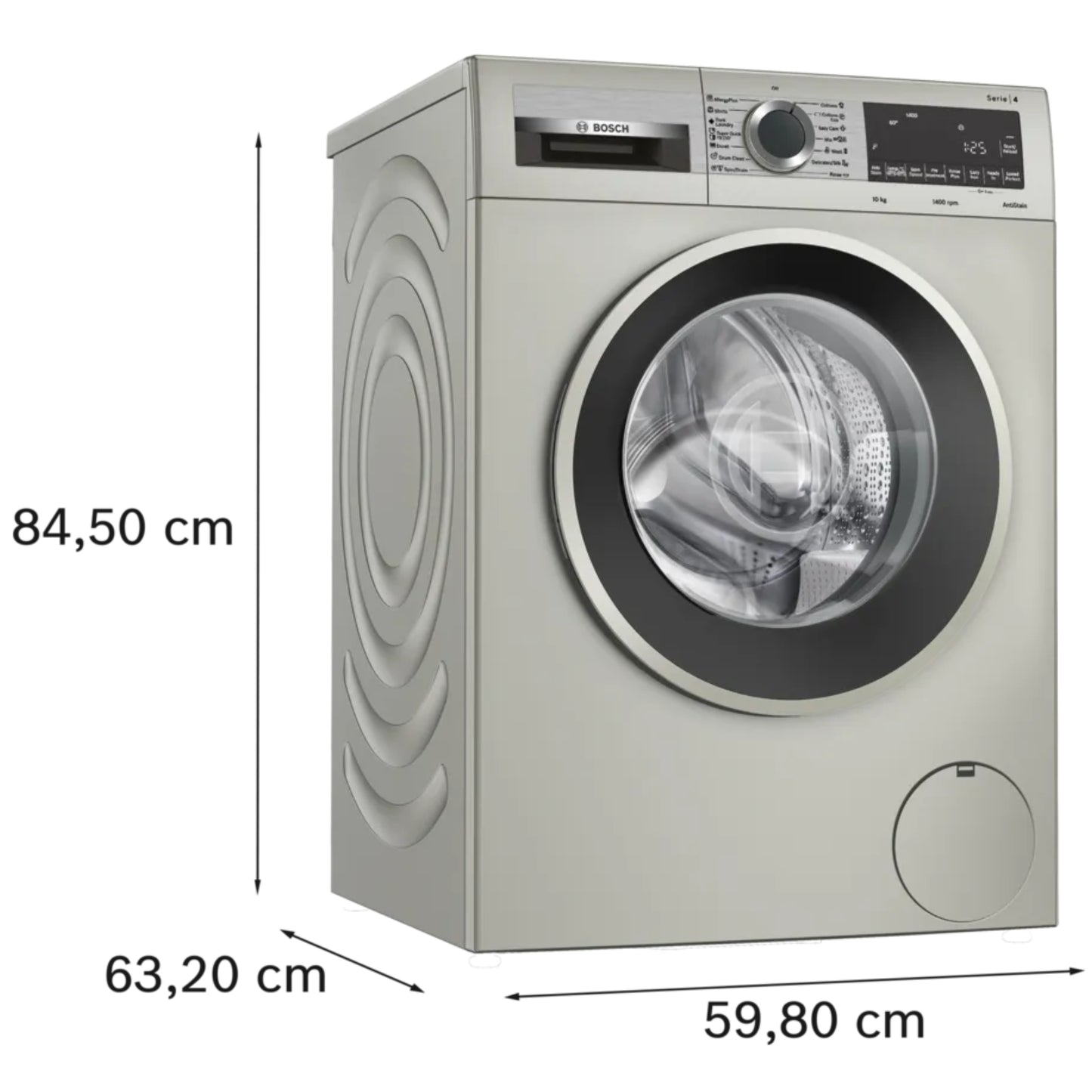 Bosch Serie 4 10kg Front Loader Washing Machine - WGA2540XZA - Inox