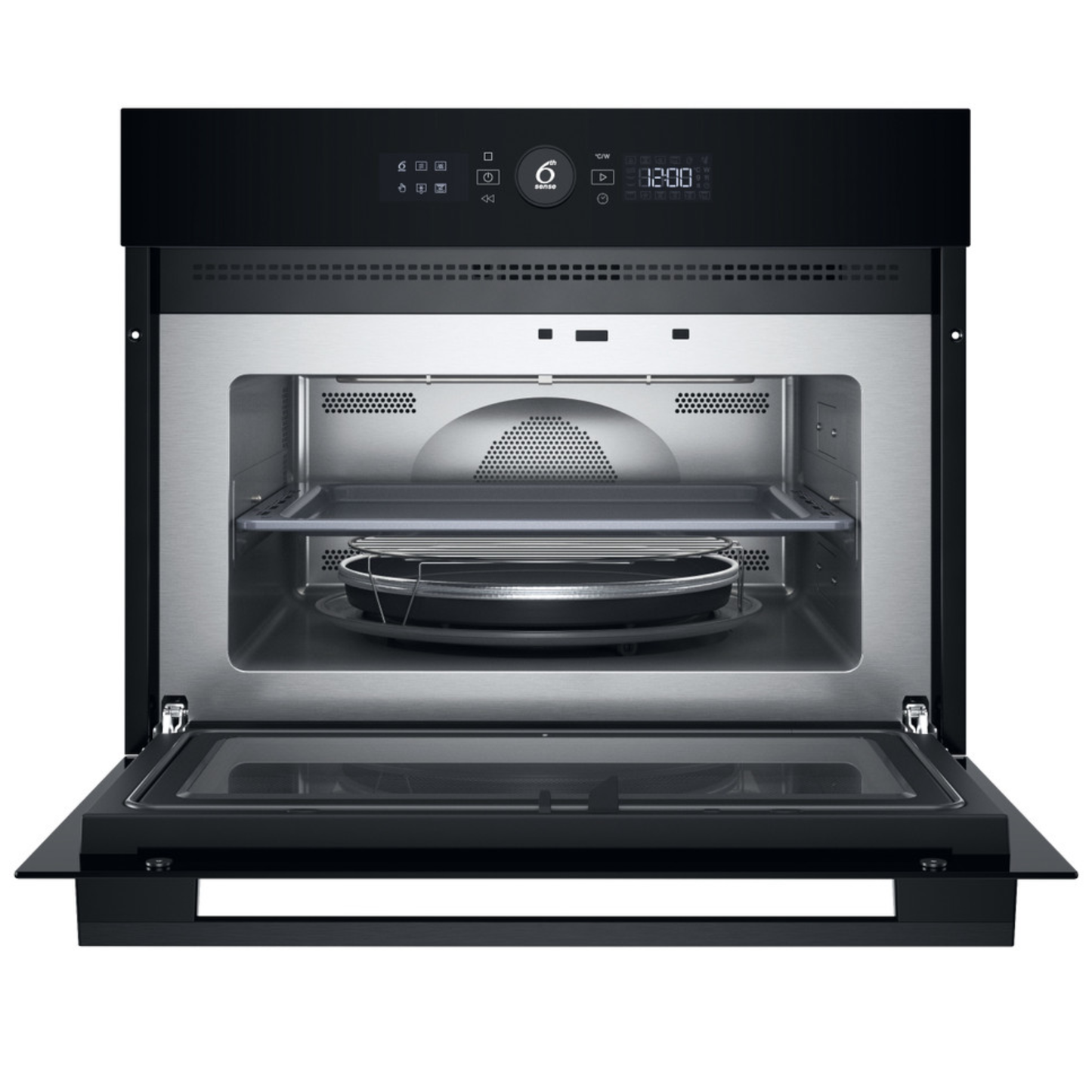 Whirlpool 60cm Built In Microwave Oven 6th Sense - Black - WMW57DMB