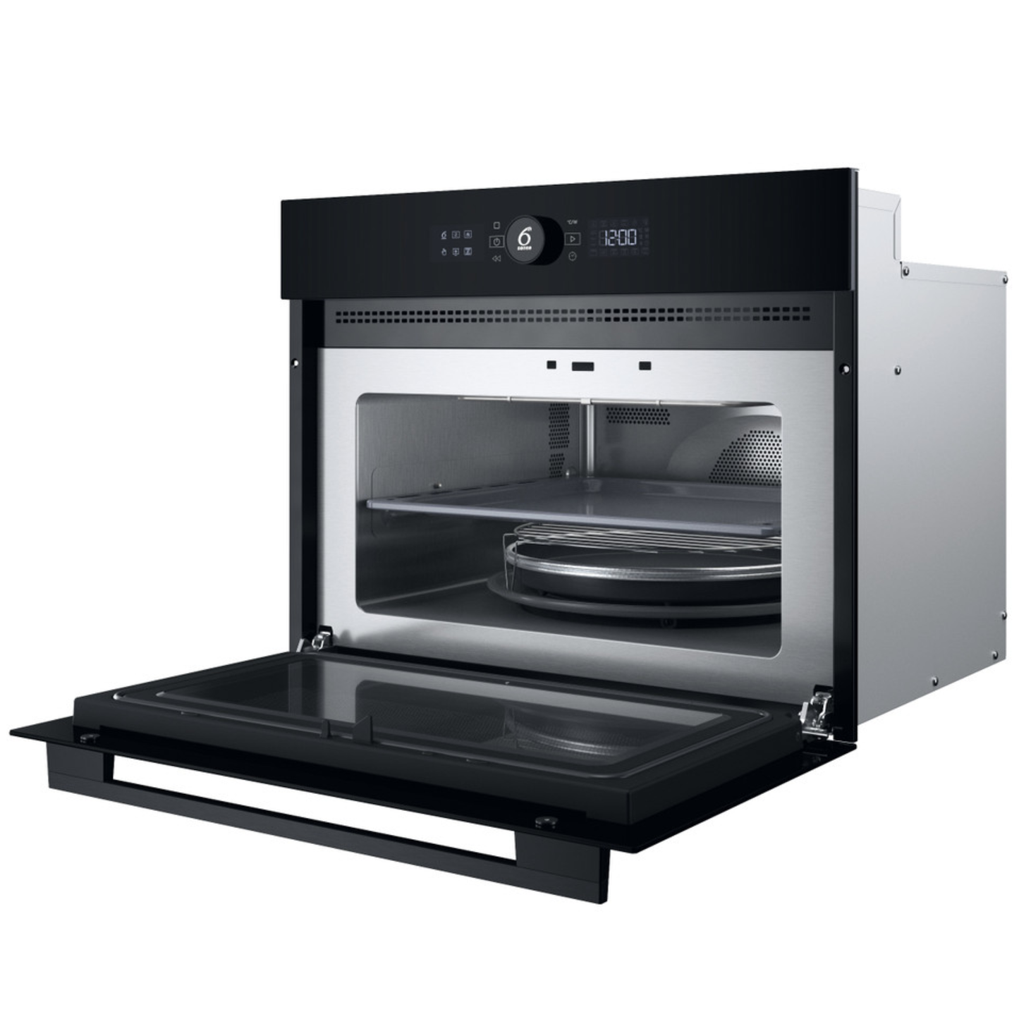 Whirlpool 60cm Built In Microwave Oven 6th Sense - Black - WMW57DMB
