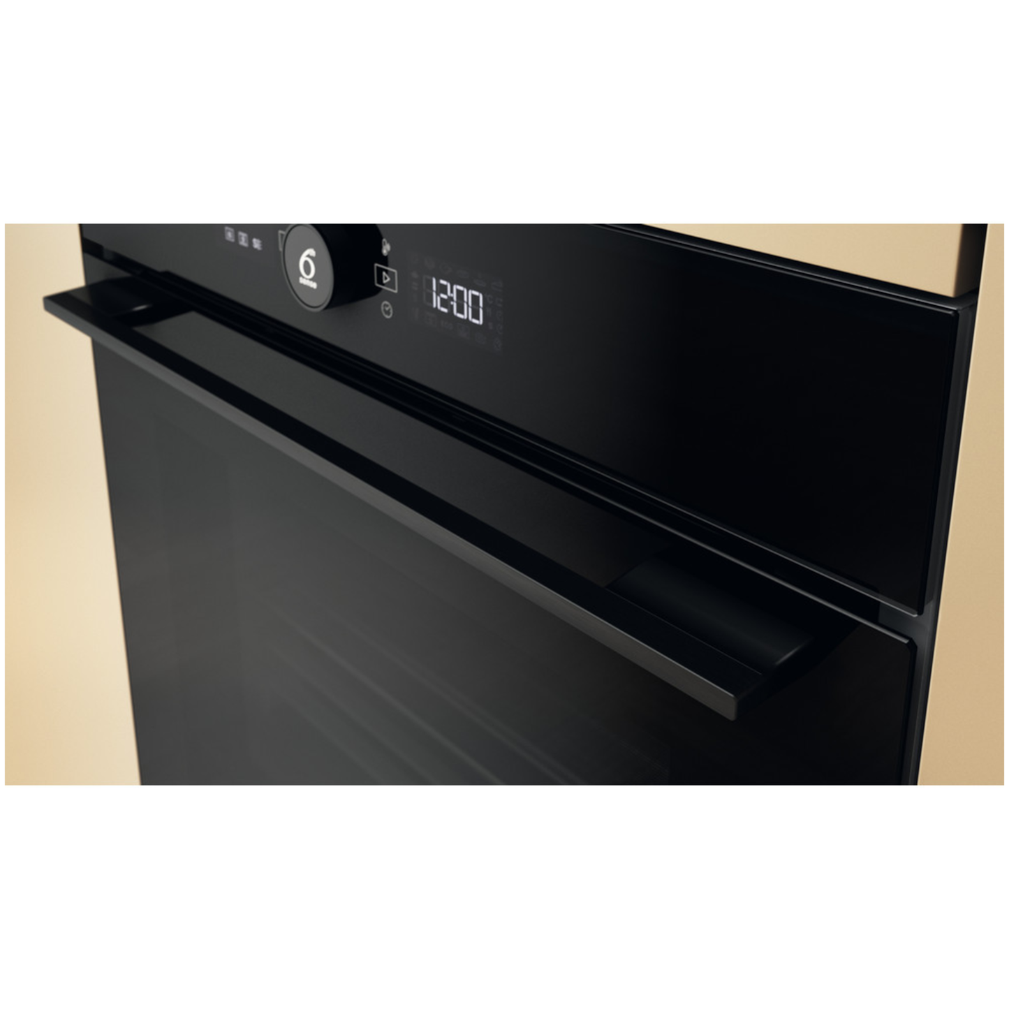 Whirlpool 60cm Built In Oven 6th Sense - Black - WOI5S8HM1SBA