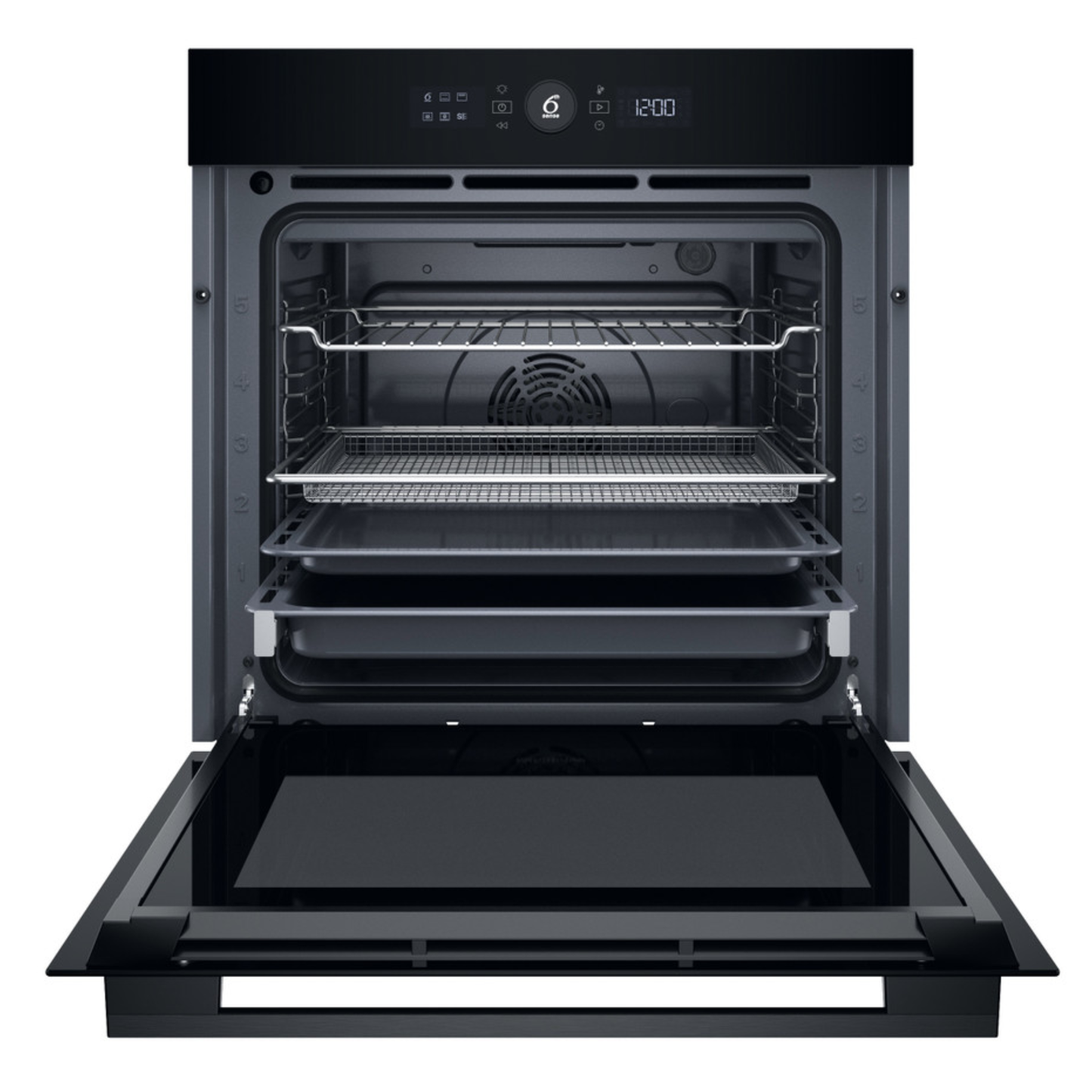 Whirlpool 60cm Built In Oven 6th Sense - Black - WOI5S8HM1SBA