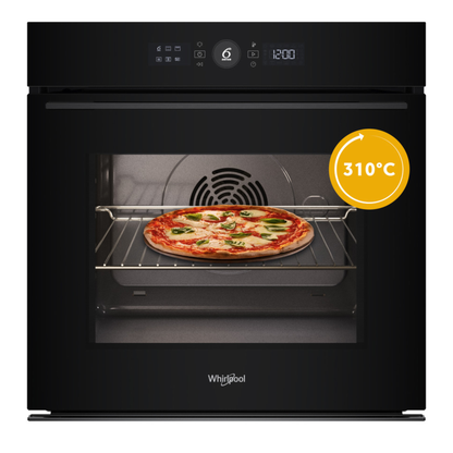 Whirlpool 60cm Built In Oven 6th Sense - Black - WOI5S8HM1SBA