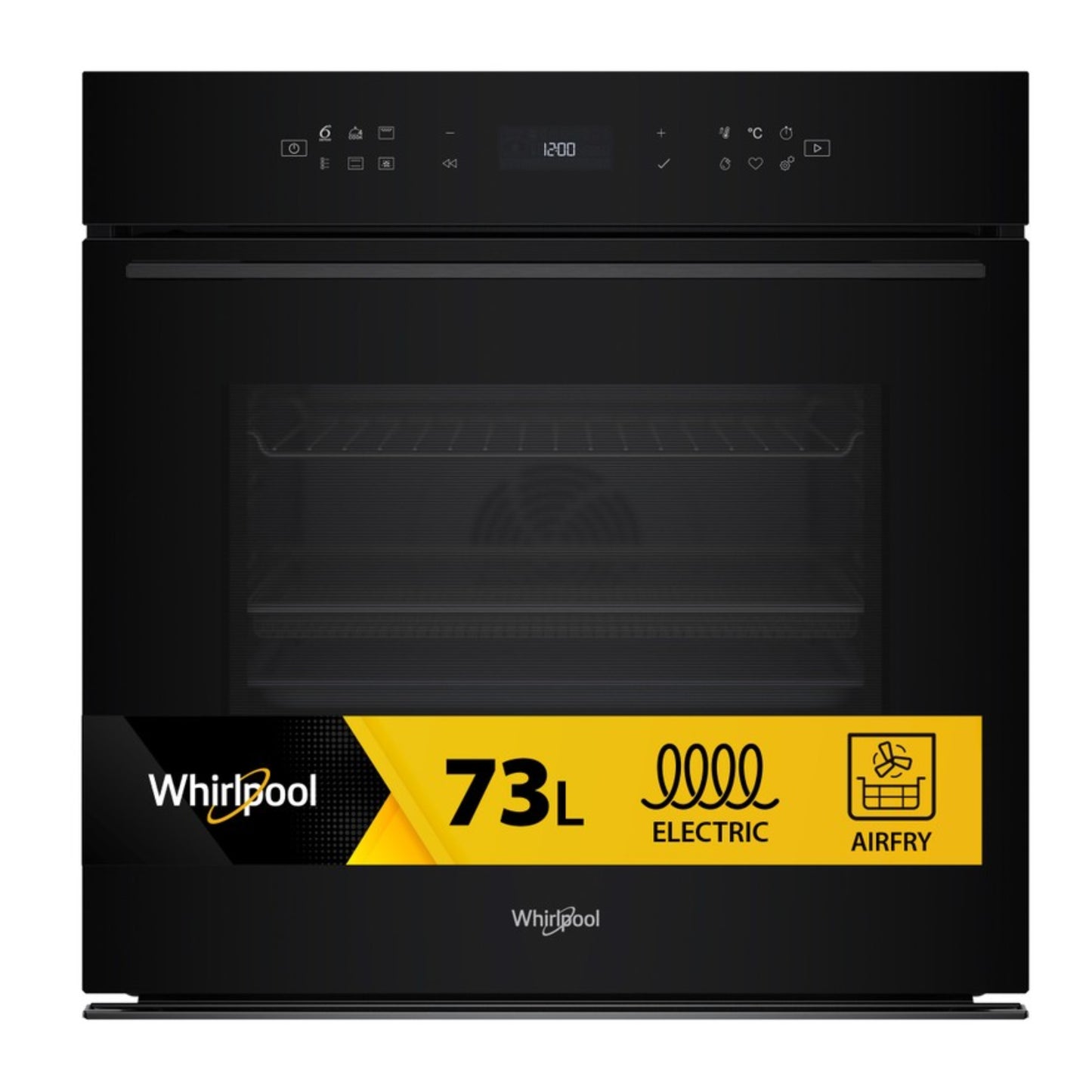 Whirlpool 60cm Built In Oven 6th Sense - Black - WOI78HT1SBA
