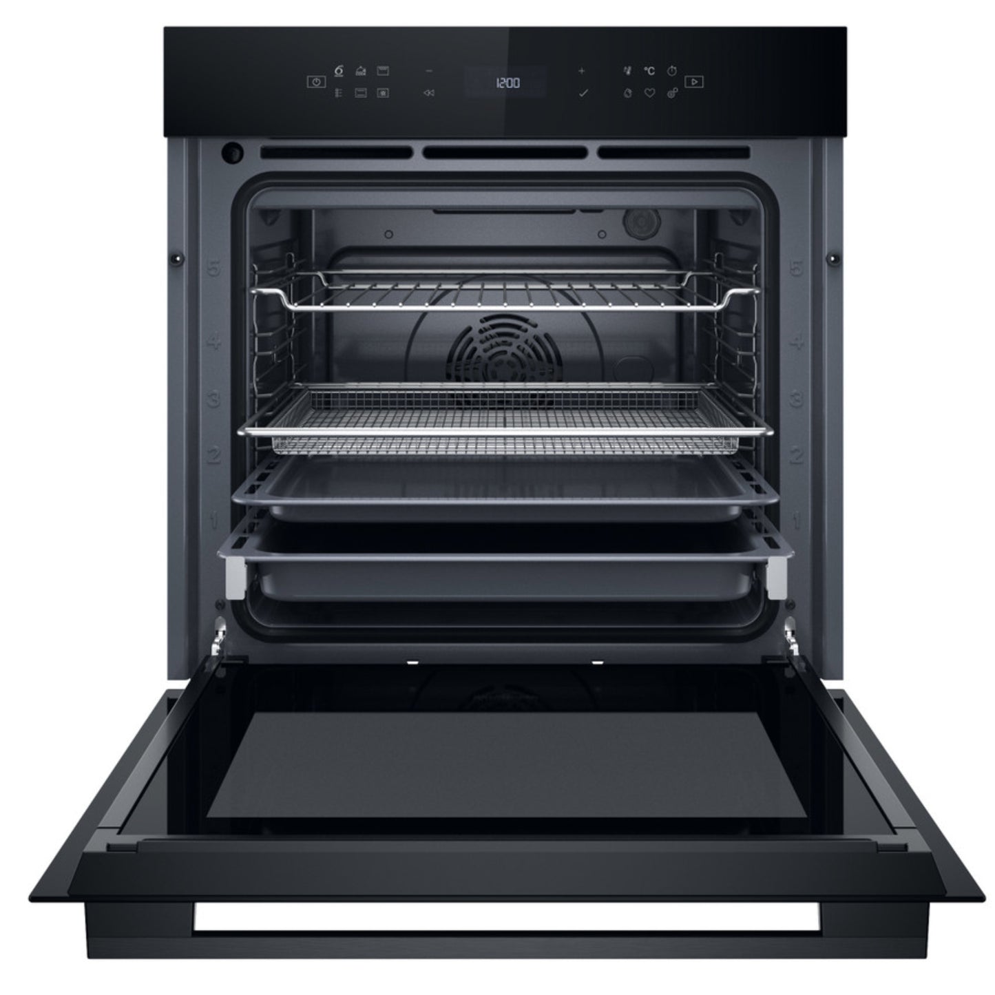 Whirlpool 60cm Built In Oven 6th Sense - Black - WOI78HT1SBA