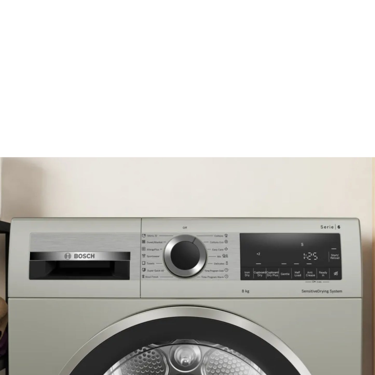 Bosch Series 6 8kg Condenser Tumble - Inox Silver - WPG1410XZA