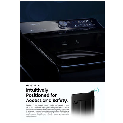 Hisense Tide 7 Series 21Kg Top Loader - Black - WT7T2125DB