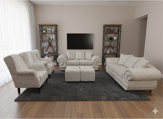 Barcelona 6 Piece Lounge Suite - Fabric