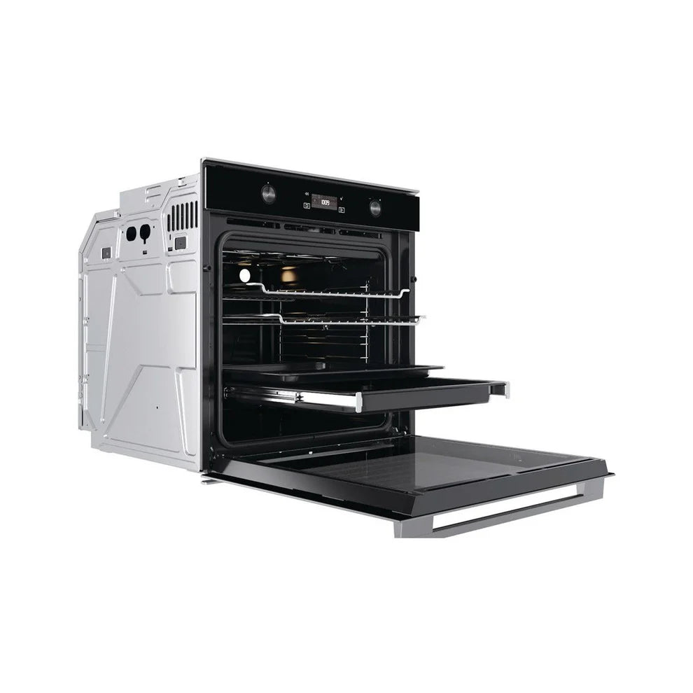 Whirlpool 60cm Electric Oven 6th Sense - Black - W7OM54H