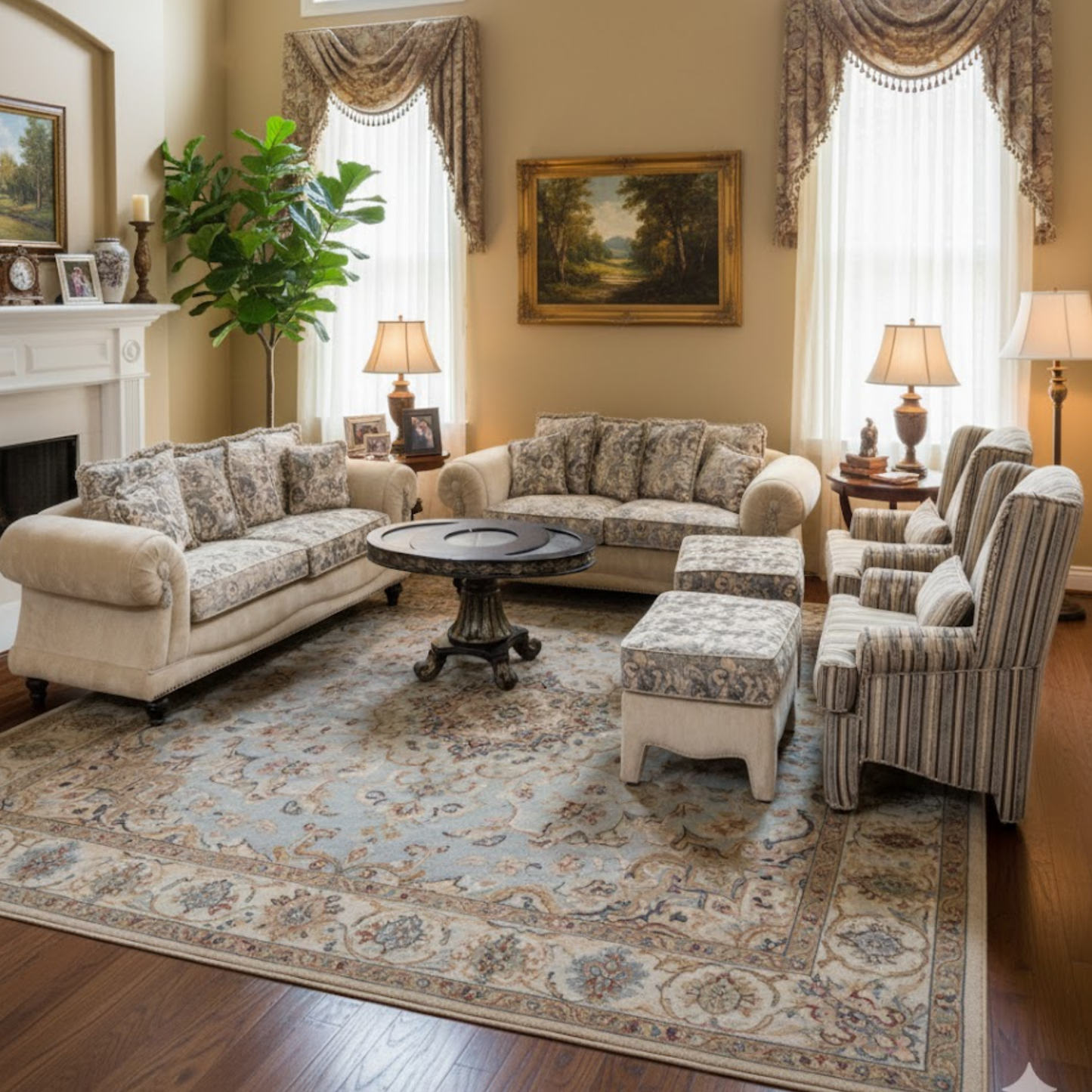 Anna 6 Piece Lounge Suite - Fabric