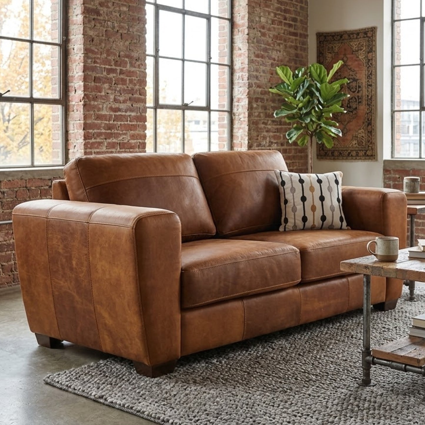 Arizona 2 Div Couch - Genuine Leather