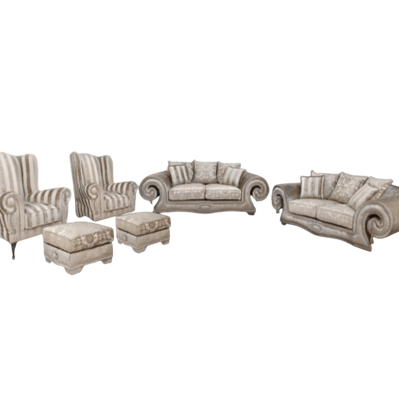 Atlanta 6 Piece Lounge Suite - Fabric