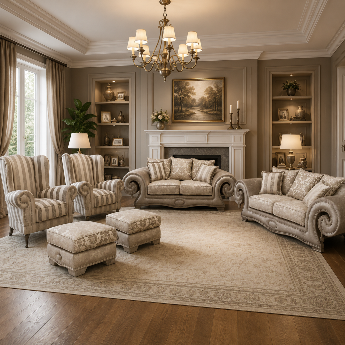 Atlanta 6 Piece Lounge Suite - Fabric