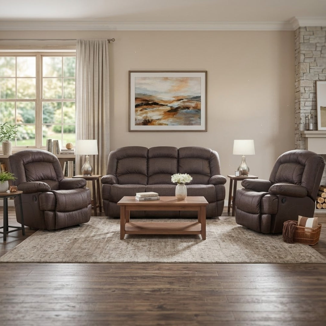 Alpine Avalon 3.2.1 5 Motion Lounge Suite - Genuine Leather