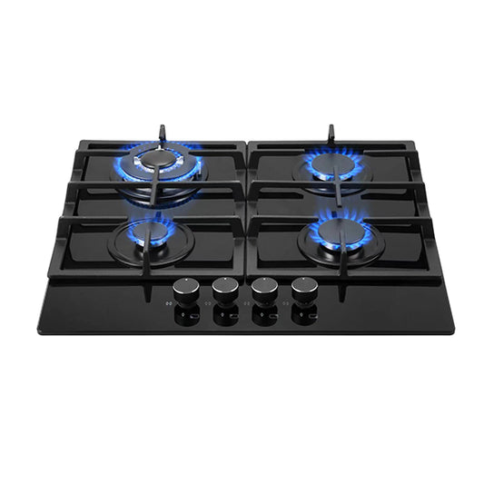 Totai 60cm 4 Burner Gas On Glass Hob - 26/GOG4BNR
