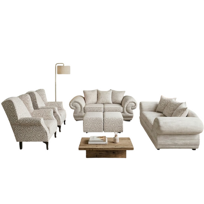 Barcelona 6 Piece Lounge Suite - Fabric
