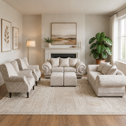 Barcelona 6 Piece Lounge Suite - Fabric