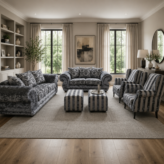 Barcelona 6 Piece Lounge Suite - Fabric