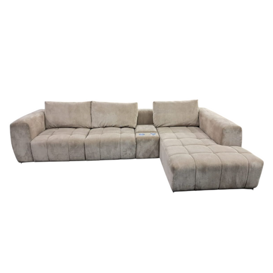 Bolero 3 Piece Lounge Suite With Daybed + Console - Fabric