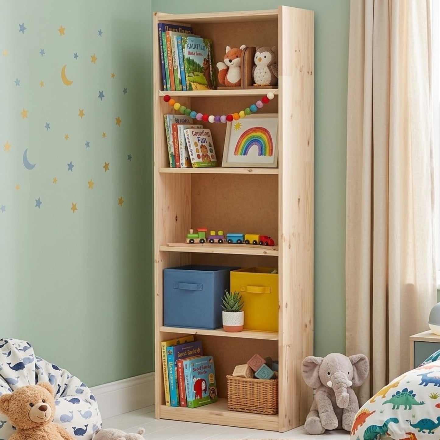 Bookshelf - 6 Tier - Pine