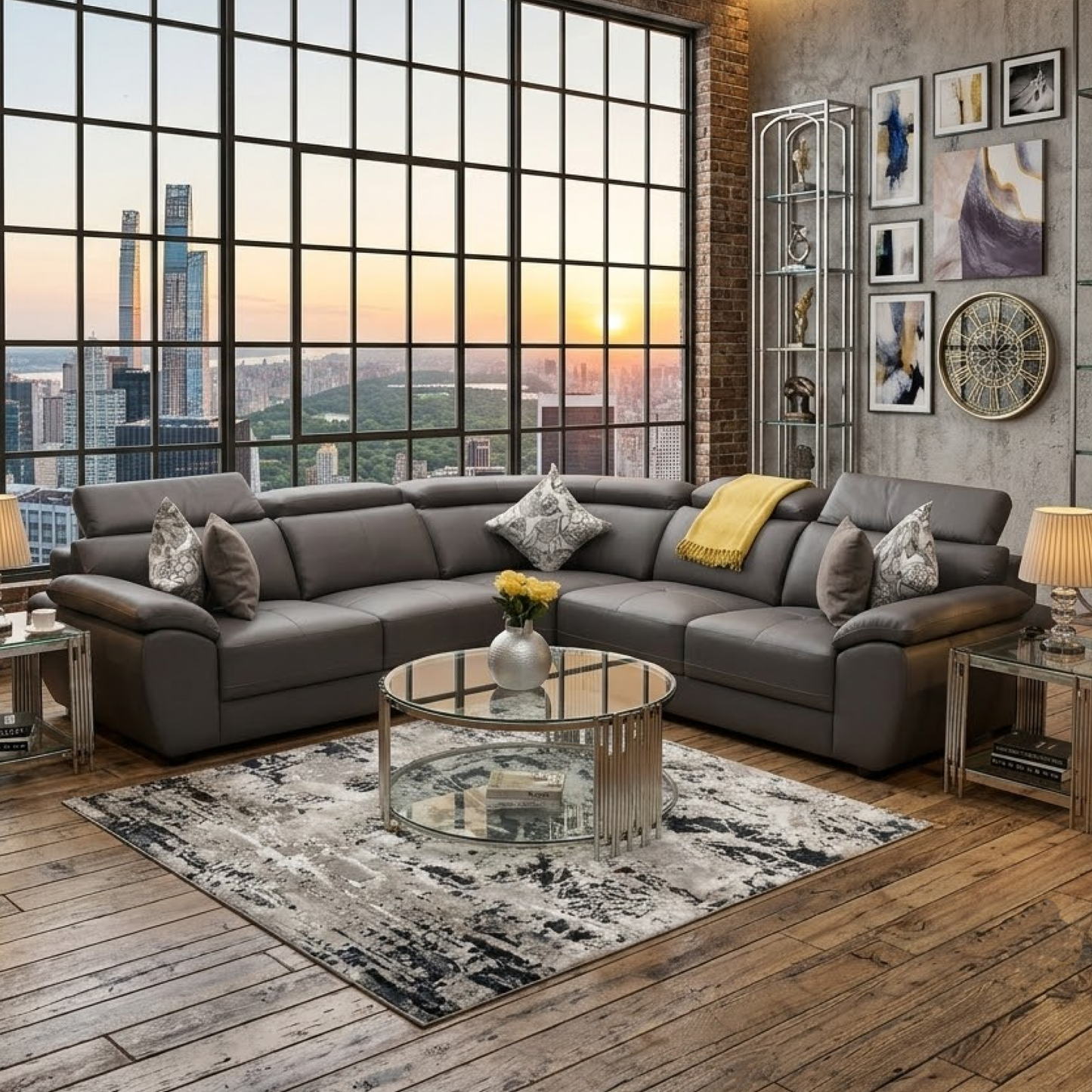 Caden 3 Piece Corner Lounge Suite -  Fabric