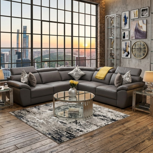 Caden 3 Piece Corner Lounge Suite -  Fabric