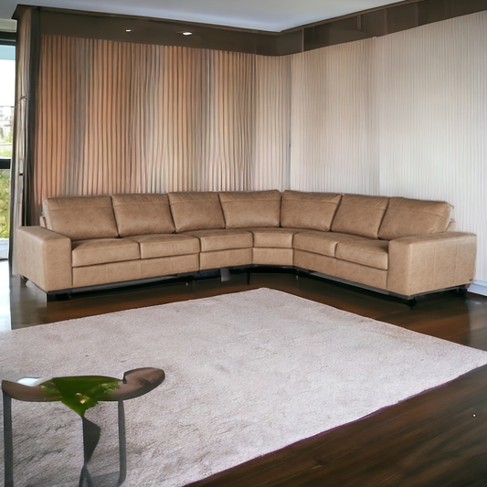 Alpine Caledon 4 Piece Corner  Lounge Suite - Genuine Leather