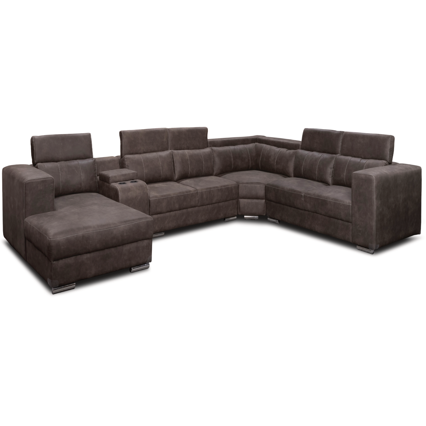 Amara 5 Piece Corner Lounge Suite - Fabric