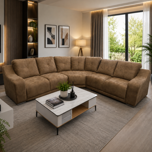 Carnival 3 Piece Corner Lounge Suite - Fabric