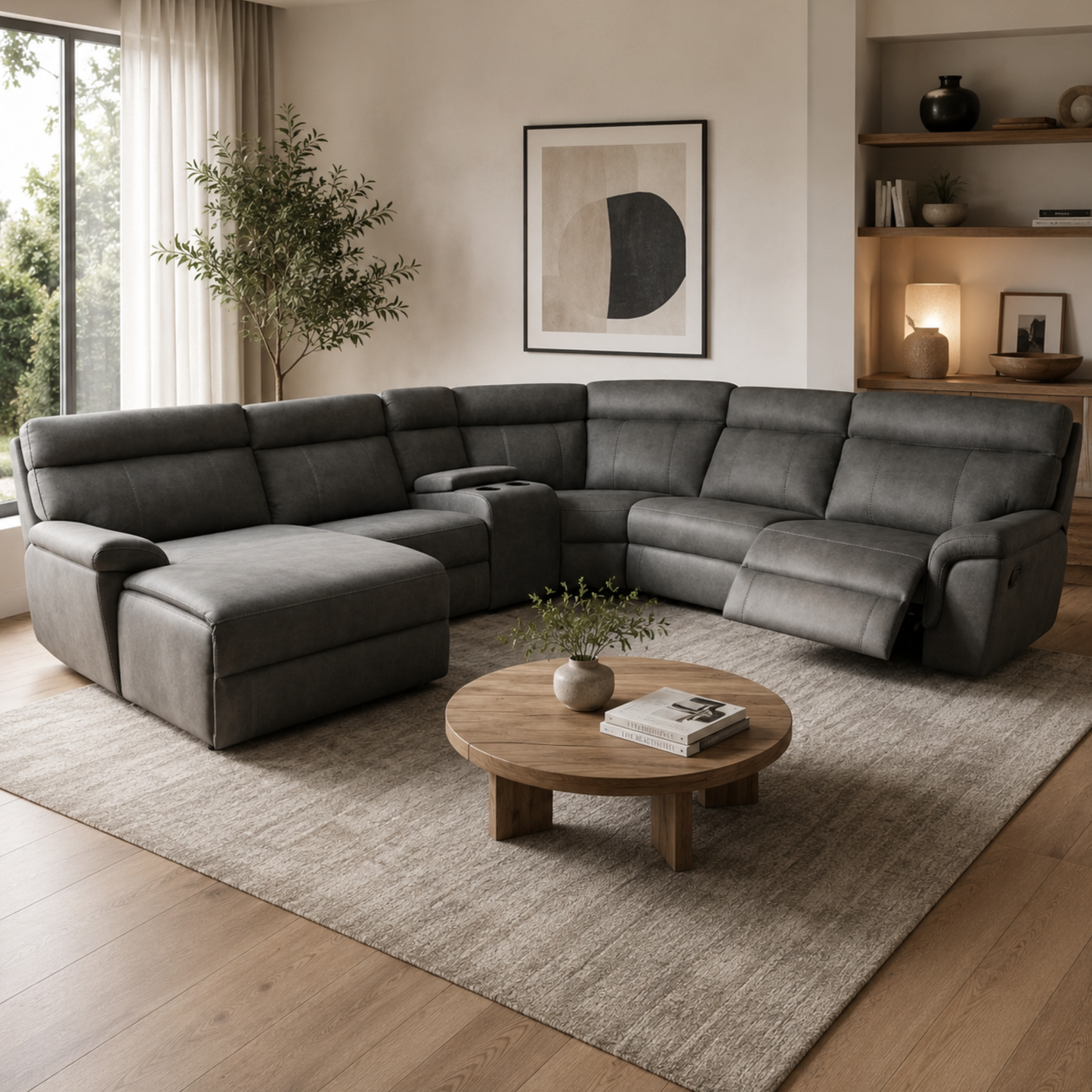 Cooper 6 Piece Corner 1 Motion + Console + Daybed Lounge Suite