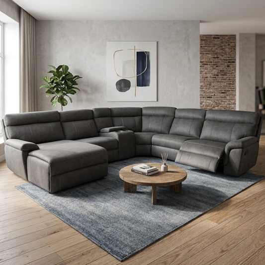 Cooper 6 Piece Corner 1 Motion + Console + Daybed Lounge Suite