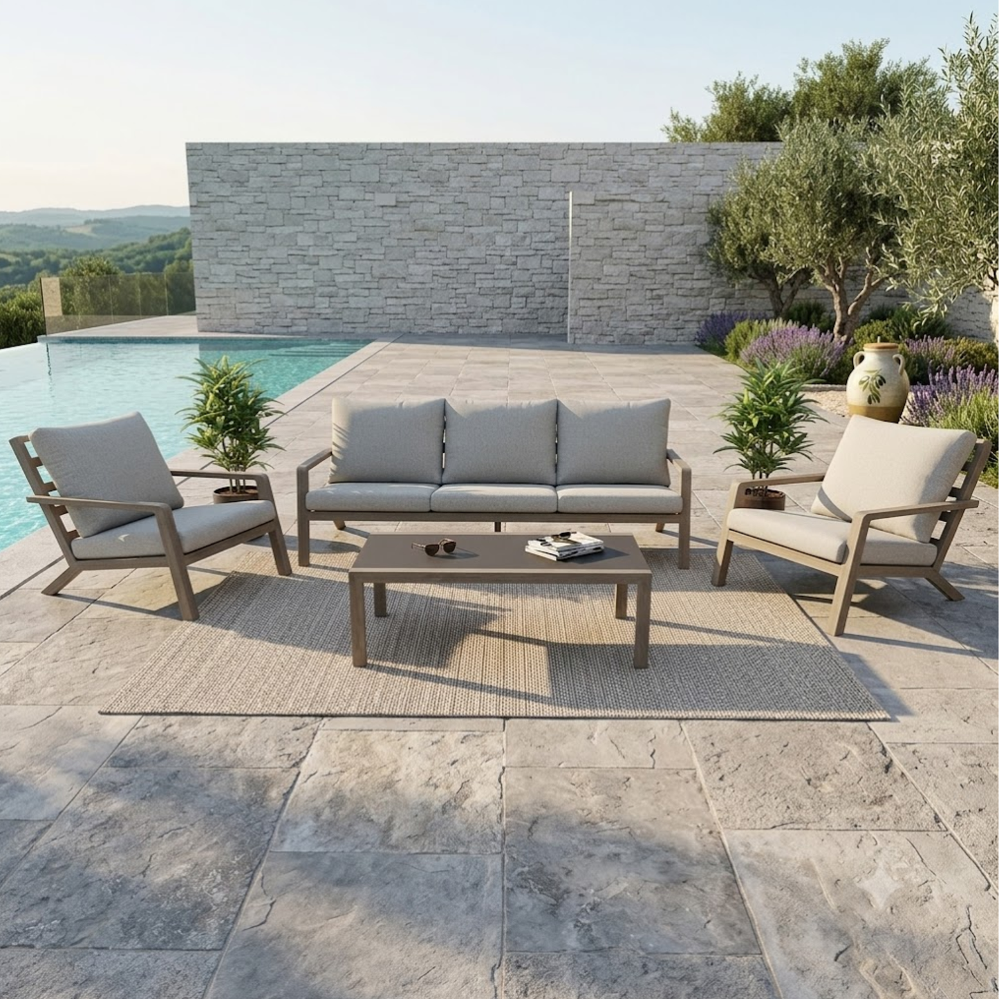 Costa 4 Piece Patio Lounge Set