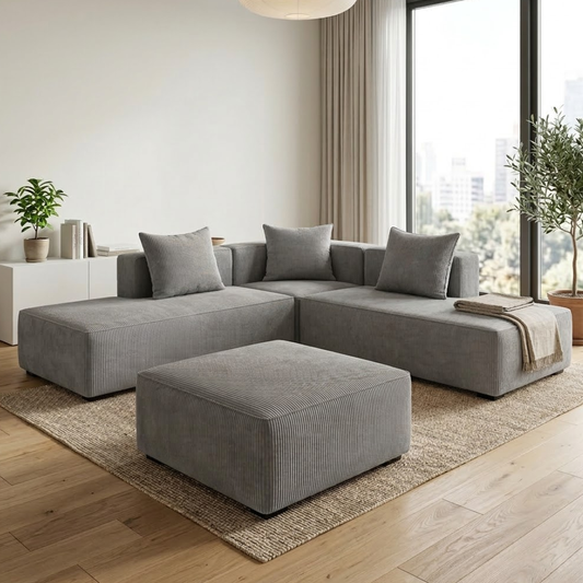 Daisy 4 Piece Corner Lounge Suite - Fabric