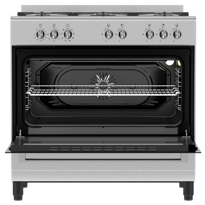 Defy 90cm 5 Burner Free Standing Gas/Elec Cooker - Stainless Steel - DGS904